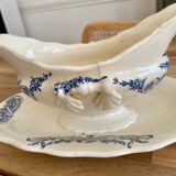 Blue iron earth gravy boat