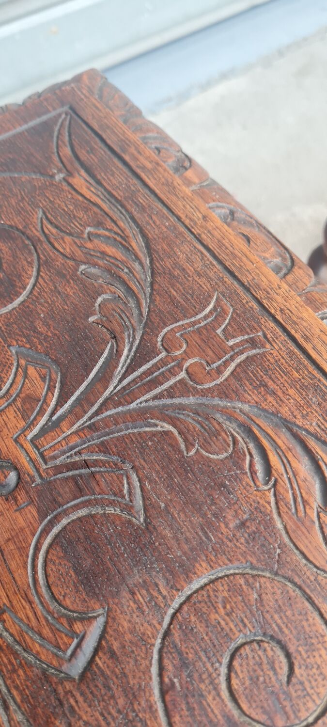 Pair of English oak bedside tables