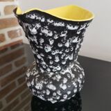 Large earthenware pitcher Vallauris Lunetta France ceramic design 60s