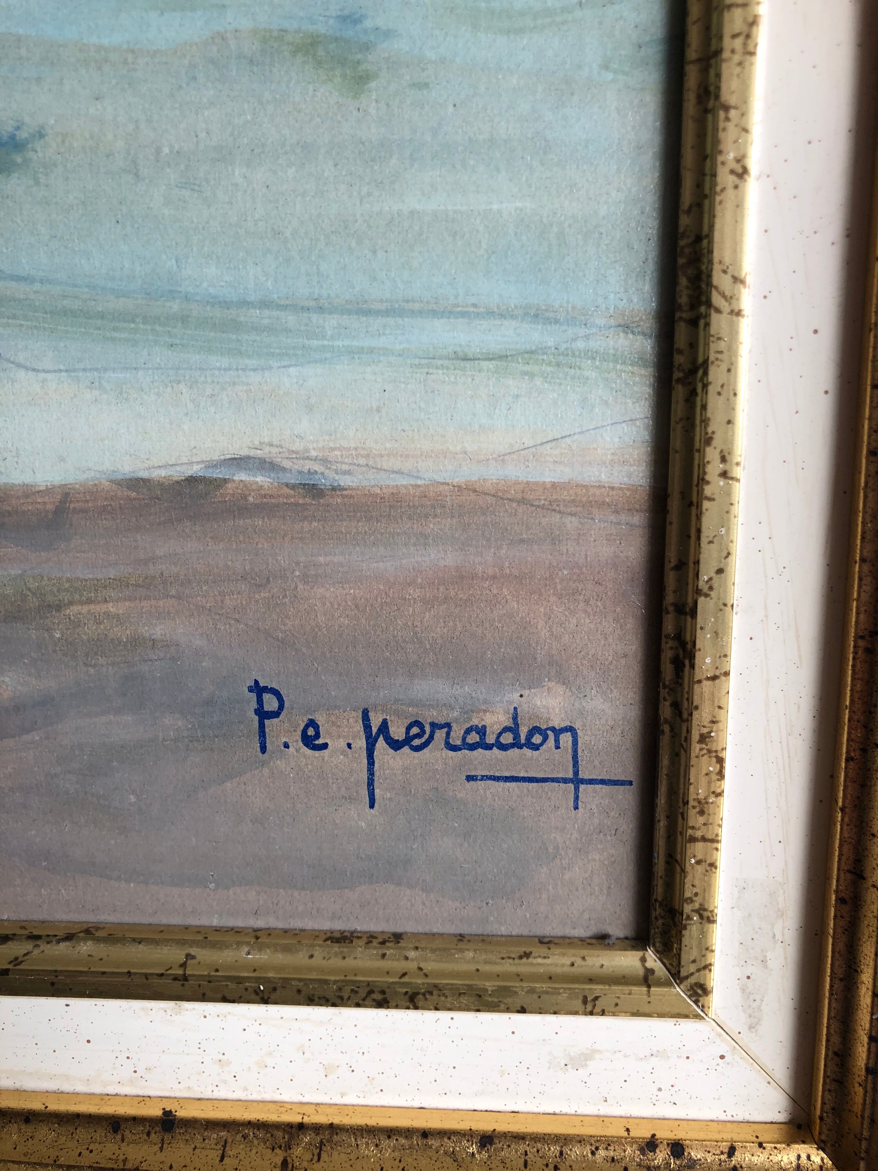 The Wave of P.E Peradon oil on panel