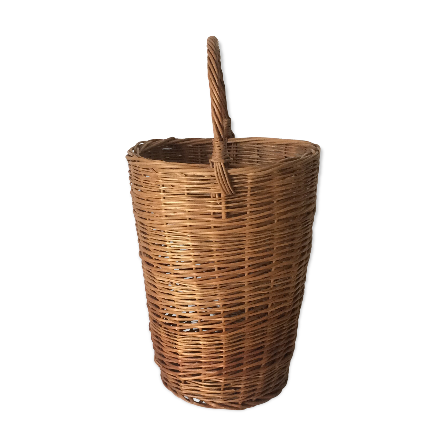 High wicker basket