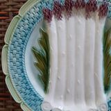 Assiette asperges barbotine