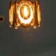 Vintage brass and crystal suspension Palwa, mid-century suspension.