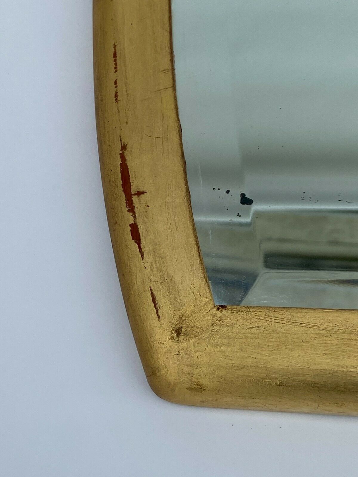 Rectangular mirror dore bevel 1960 47x135cm