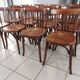 Suite of 12 chairs of bistrot Baumann 1940s