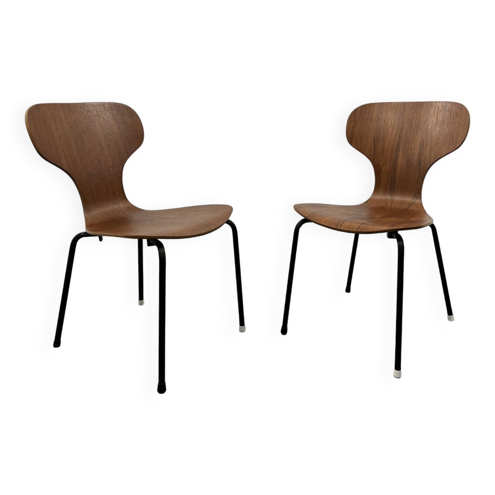 Mid-Century Danish Plywood Chairs, 1950s, Set of 2