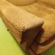 Old velvet heating chair on metal legs