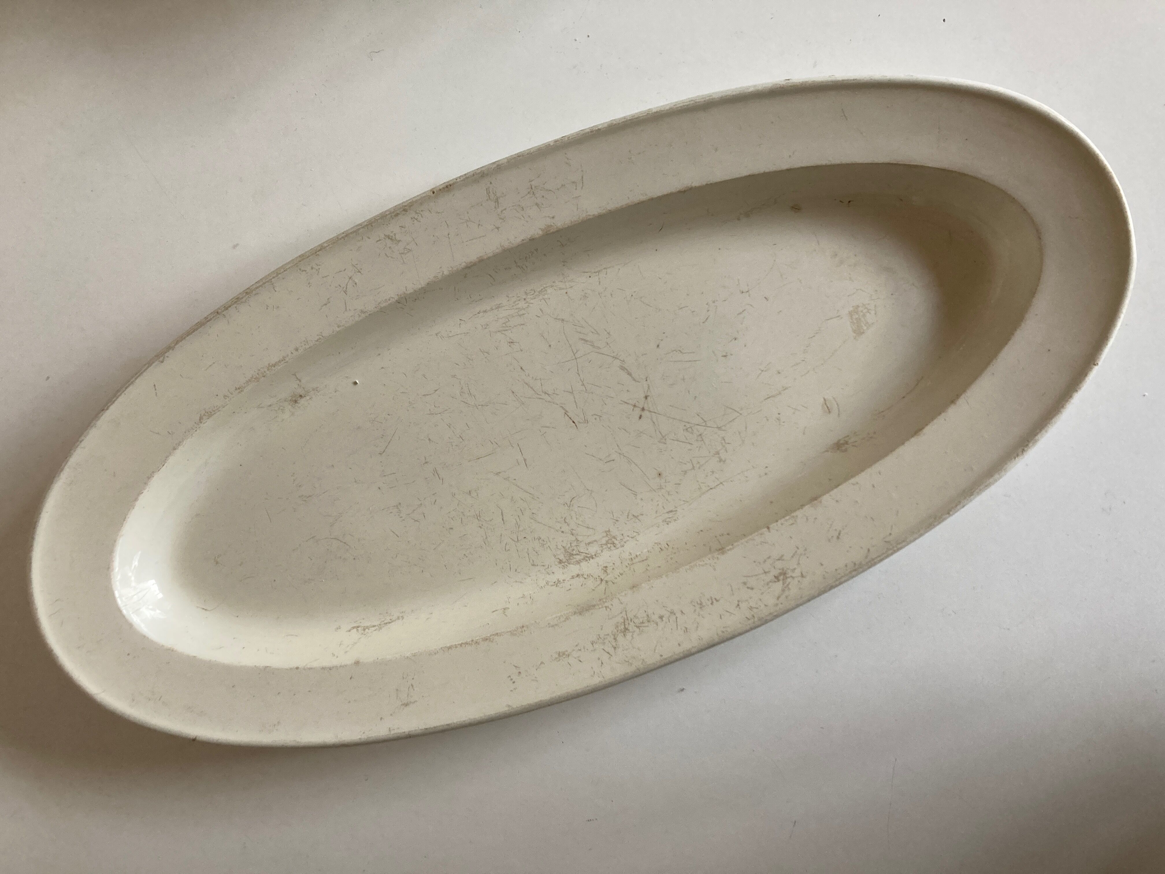 Dish Creil Directoire 1806 fine earthenware XXL