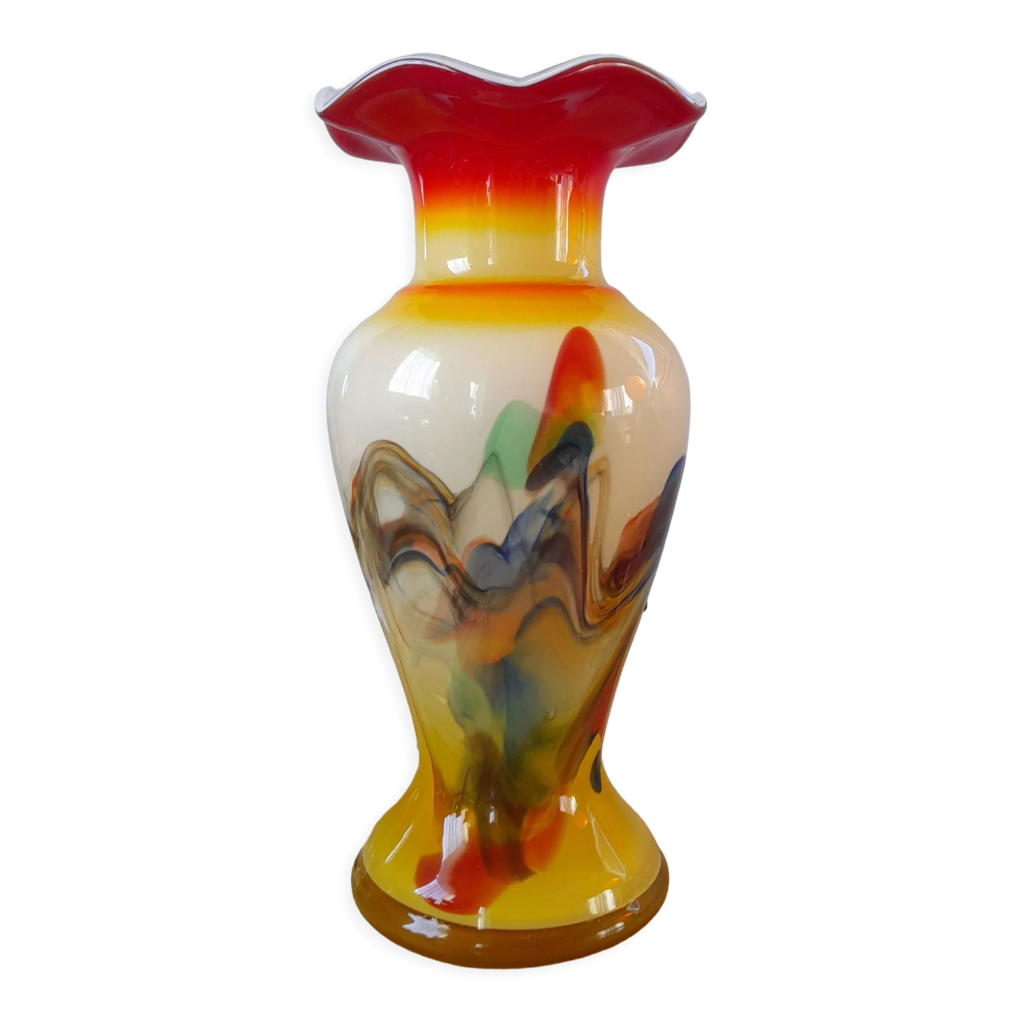 70s opaline vase