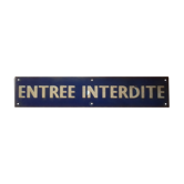 Enamelled steel plate old SNCF 1960