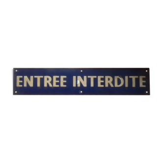 Plaque en tôle émaillée ancienne SNCF 1960