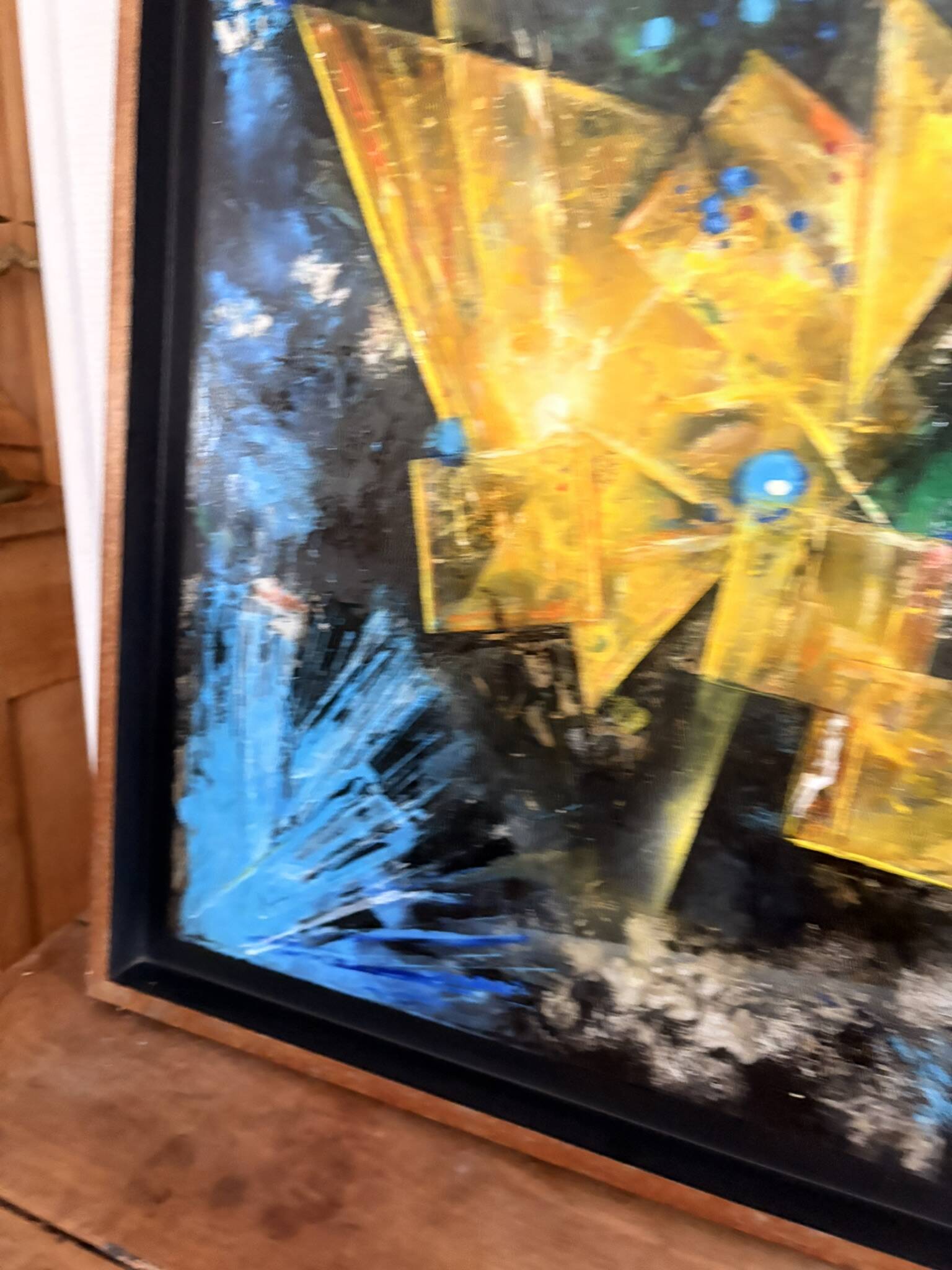 Abstract Geometric Contemporary Modern Oil Painting Relief