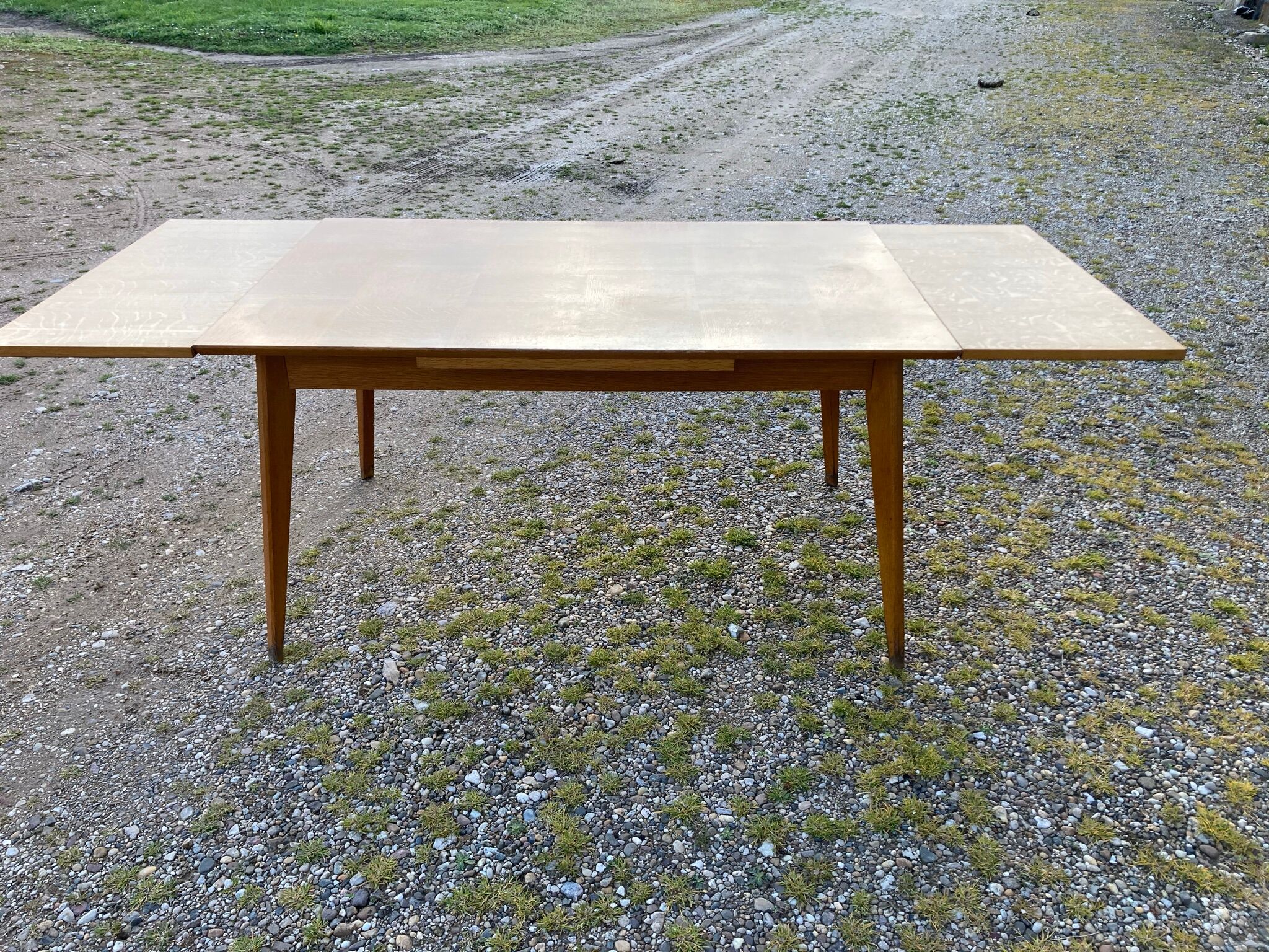 Vintage table in oak veneer