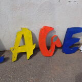 Sign letters zinc beaches