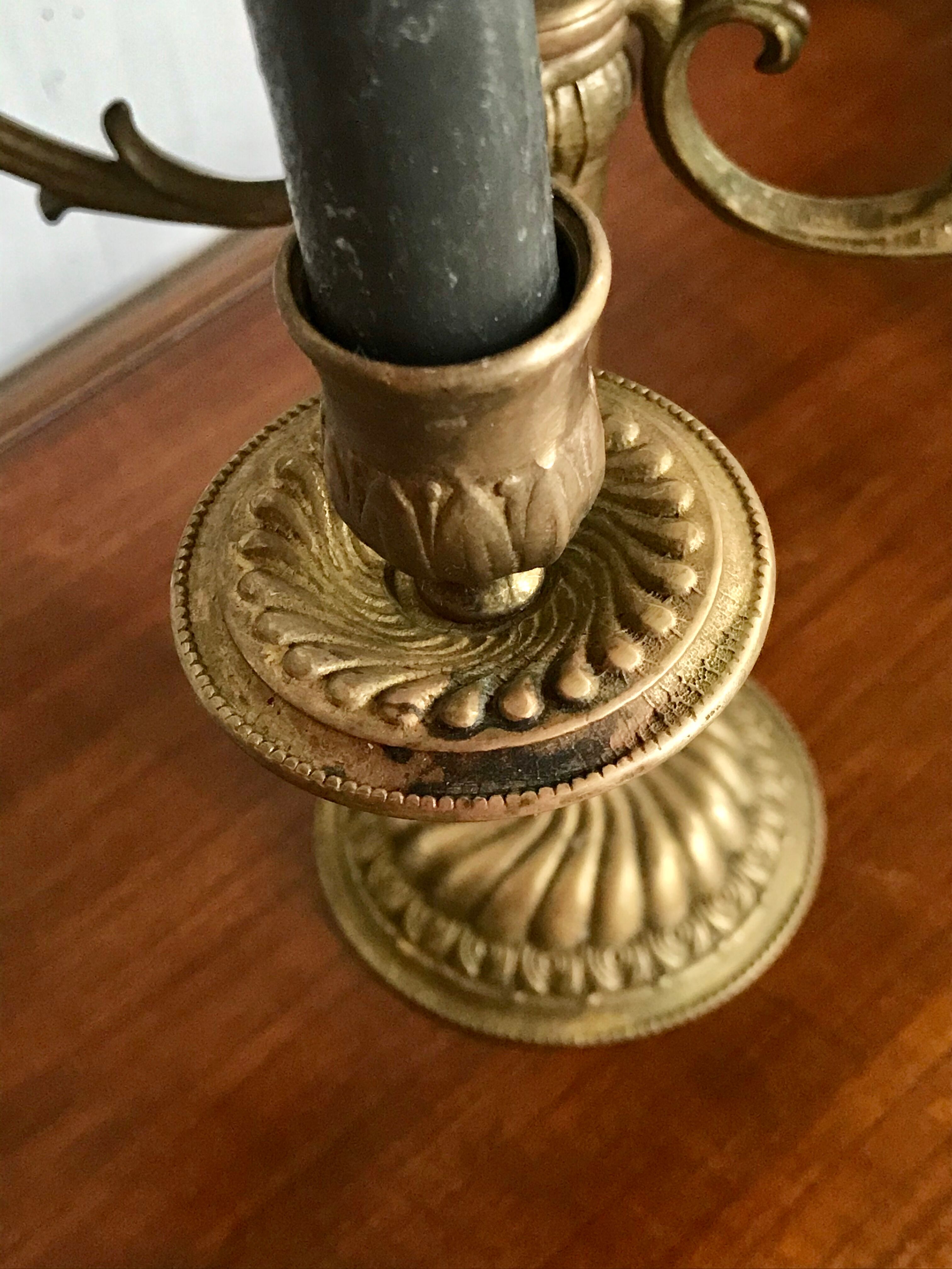 Chandelier five brass fires