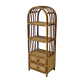 Etagère en rotin vintage