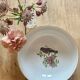 Vintage porcelain salad bowl - bird and flower decorations