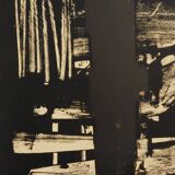Pierre soulages: lithograph no. 9 - original lithograph