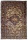 Handmade antique Persian Sarouk rug 3.1' x 5.2' (94cm x 158cm) 1900s