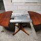 Rosewood extendable round table by Luigi Bartolini. vintage dining room 1960/70