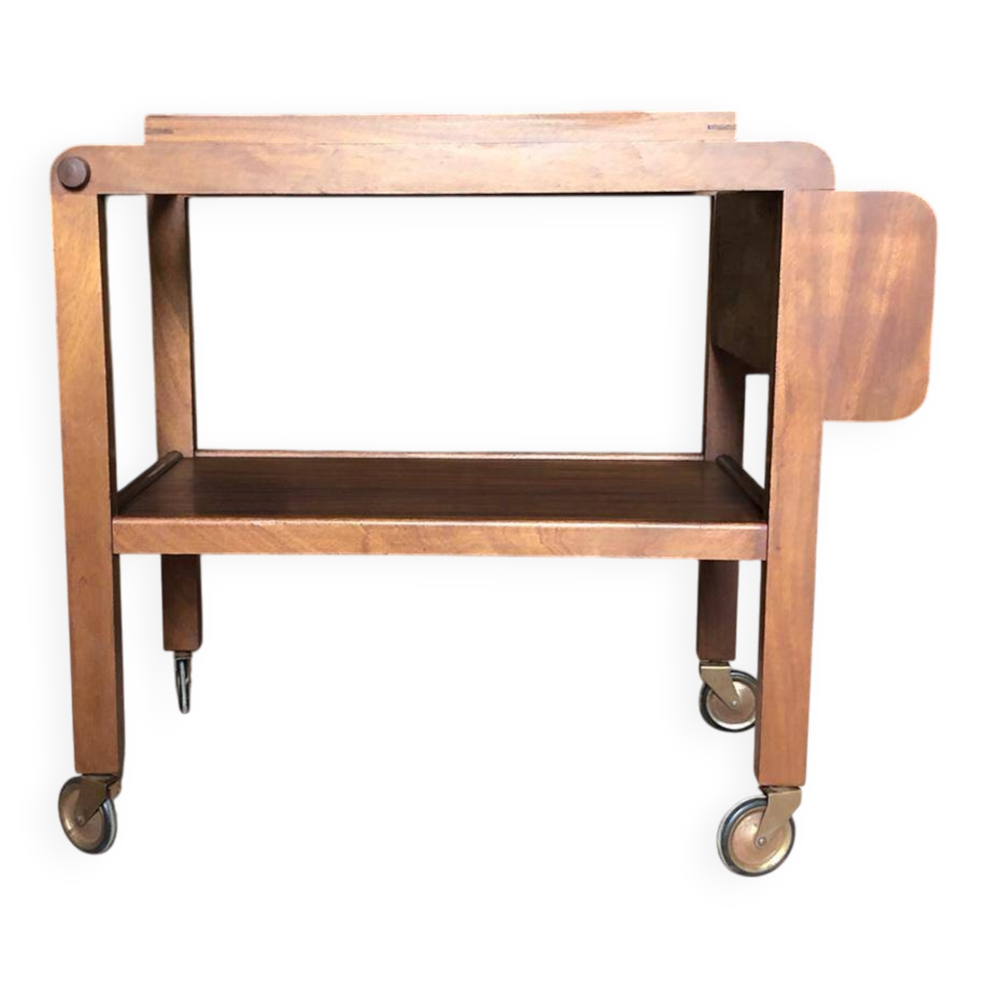 Vintage wooden trolley, vintage design trolley, rolling furniture, servant
