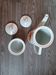 Cafetière et pot à sucre, porcelaine  l'hirondelle de 1980