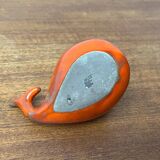 Whale Figurine Ashtray in Ceramic by Ceramica D'Arte, Salerno, Italy, 1970s