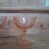 Set of four rosaline champagne glasses
