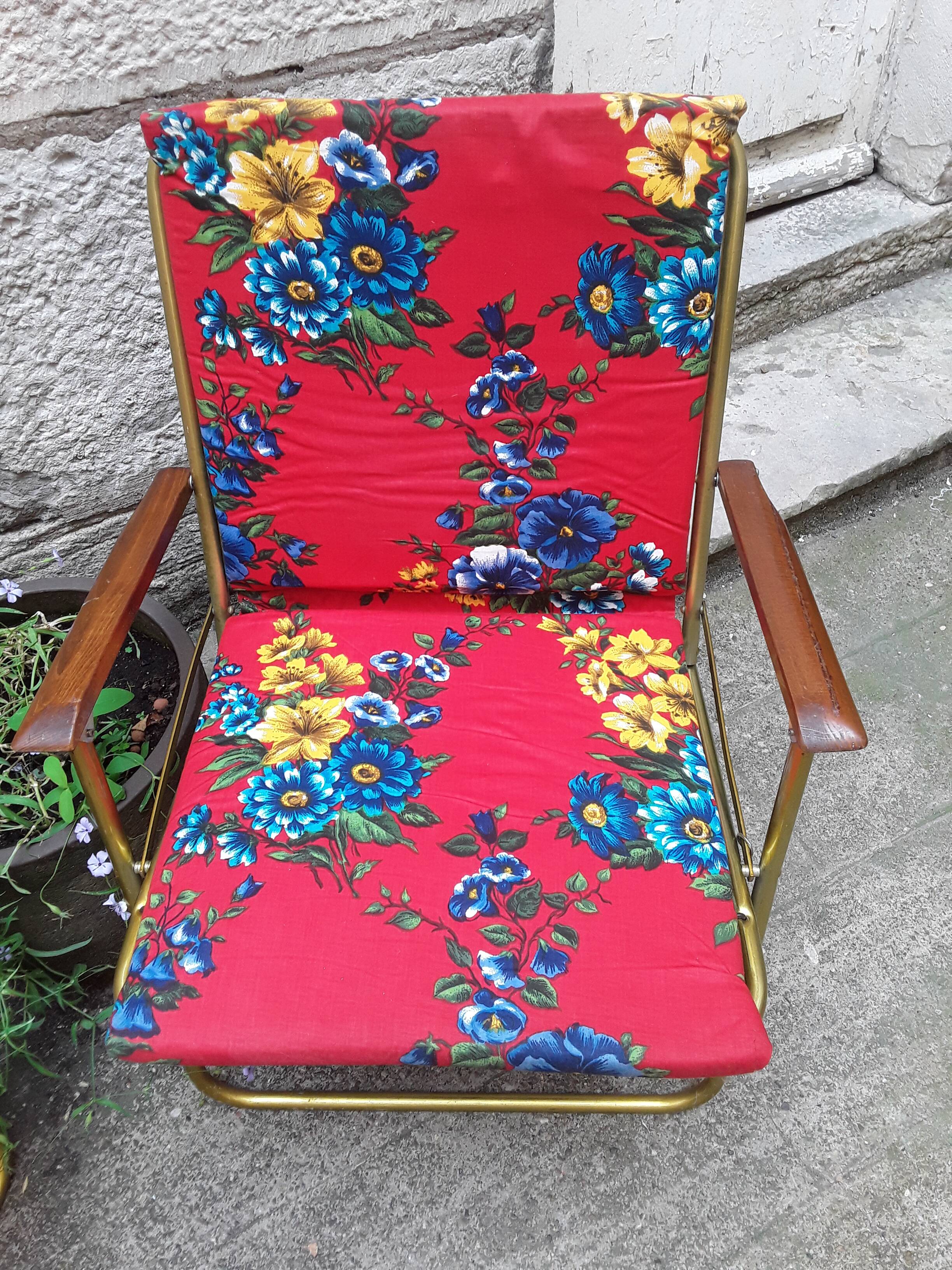 2 fauetuils de camping vintage années 60