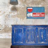 Commercial bank weathered wood panel.