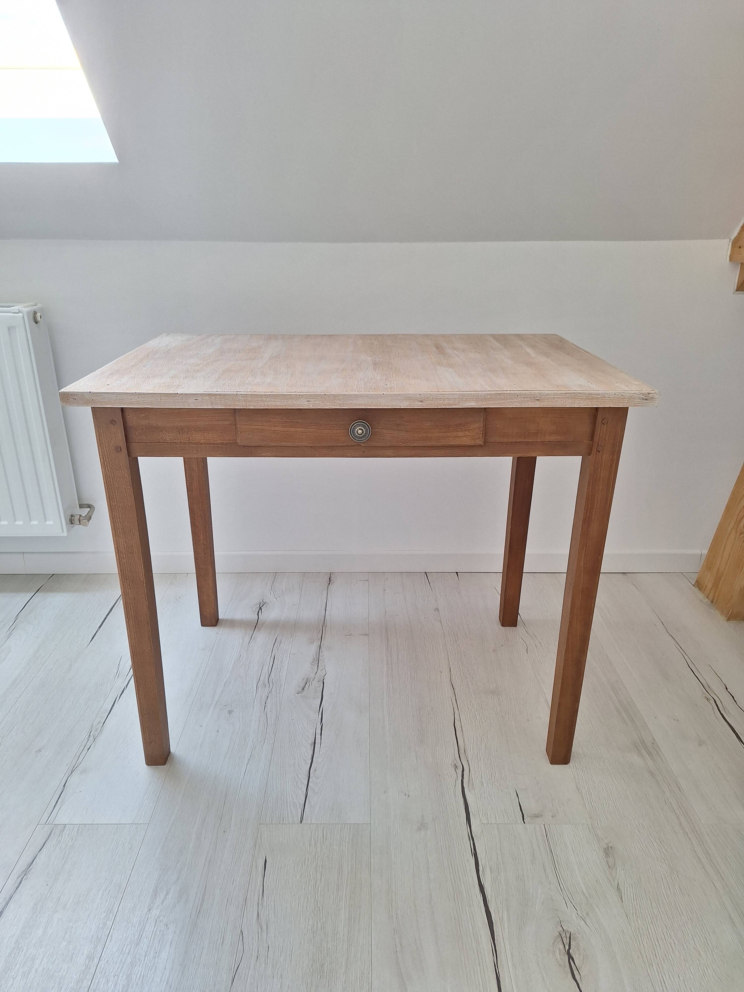 Bureau / Table d'appoint en bois de ferme style campagne