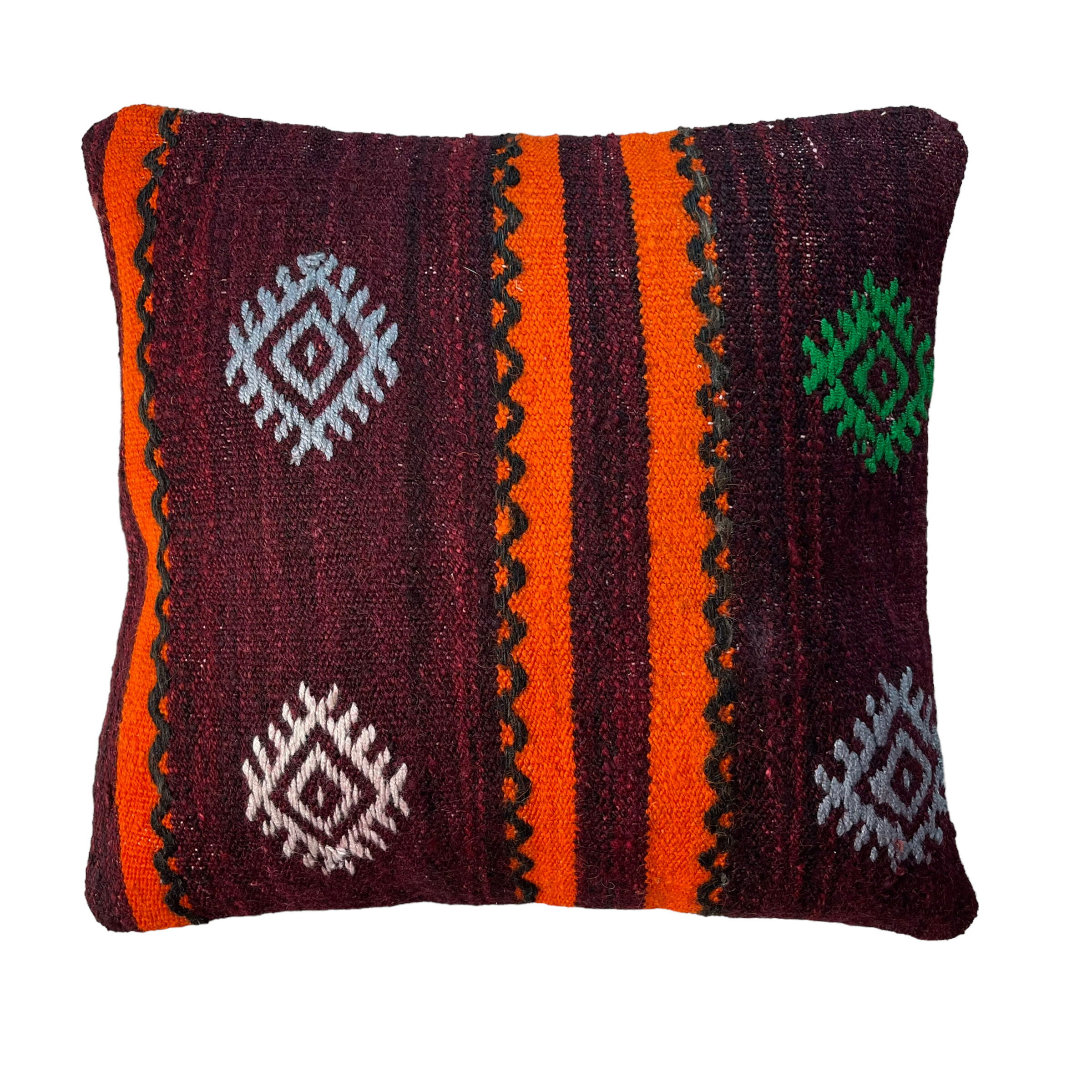 Vintage turkish kilim cushion cover 40 x 40 cm