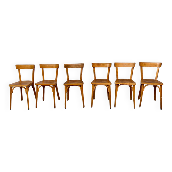Série de 6 chaises bistrot Baumann