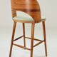 Brasil Apple Green Granola Palisander Bar Stool