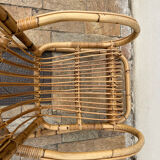 Joli rocking chair en rotin