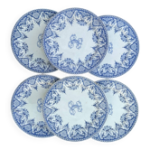 6 assiettes Gien série monogramme « 2nd choix »