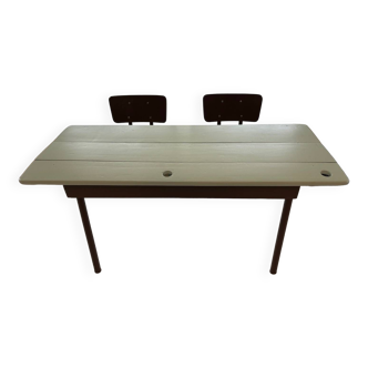 Double school desk 1950