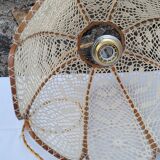 Rattan flower suspension and hook