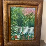 Pair of signed “garden” paintings from 1989