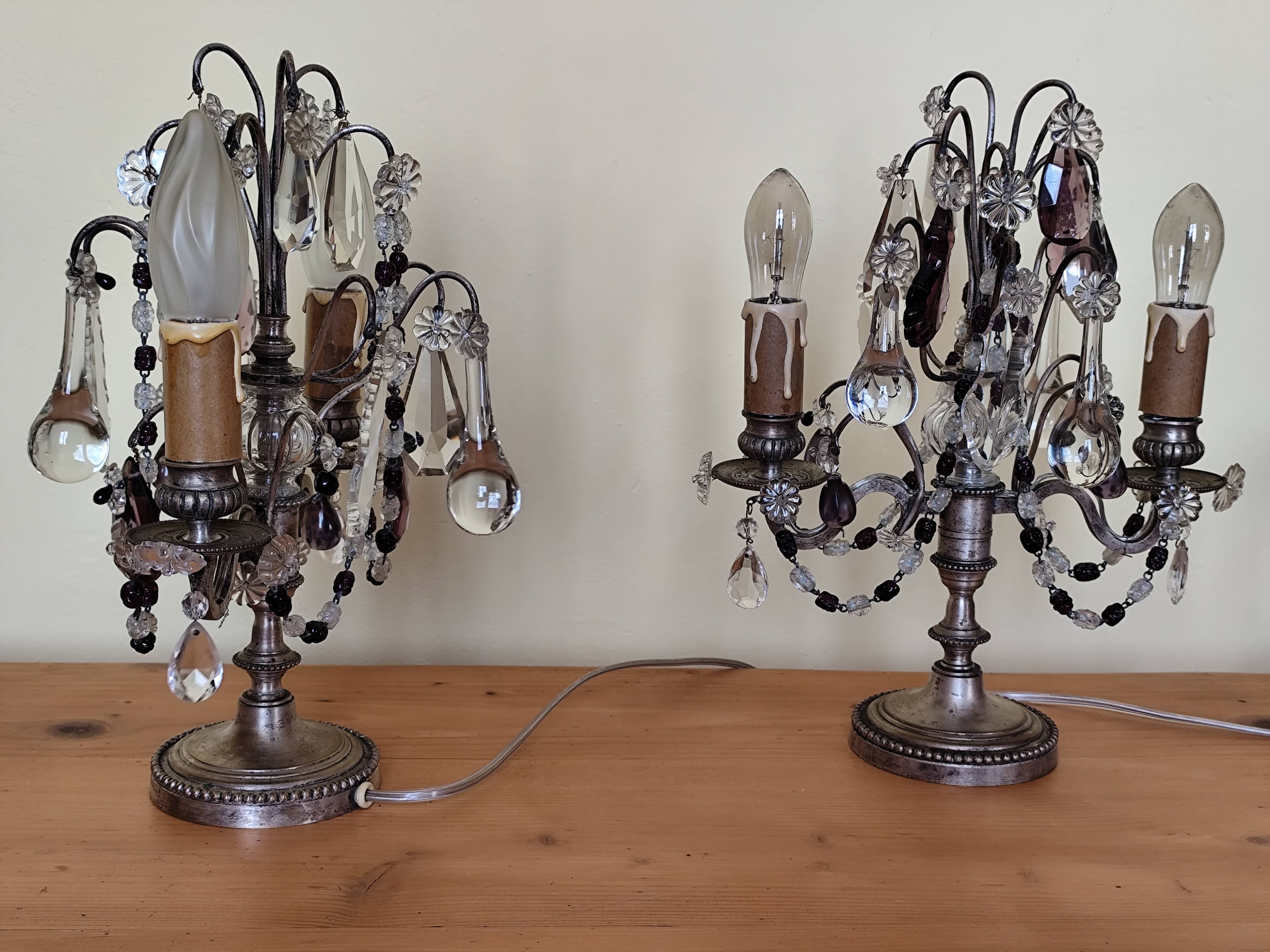 Pair of candelabra lamps