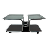 Chrome and smoked glass coffee table from the 70s.