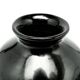 Minimalism vase, black lacquer, mother-of-pearl inlay, Japan, 1950s