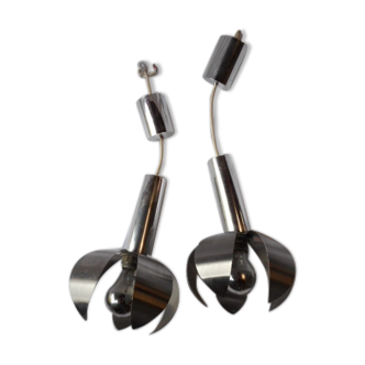 2 stainless steel flower hanging 70'