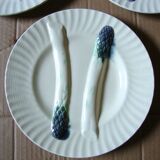 3 Asparagus plates in slurry from Lunéville