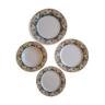 Set de 4 assiettes en porcelaine de SARREGUEMINES - PYROBLAN - Modèle FLORENCE