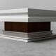 Coffee table wood 70s glass vintage modern
