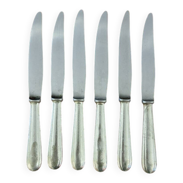Lot de couteau en métal argenté Christofle XIXème