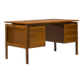 Mid-Century Teak Freestanding Desk from GV Møbler, 1970s