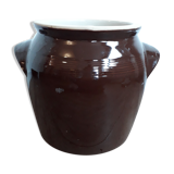 Pot en grès brun
