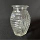 Art Deco geometric pattern glass hyacinth vase, 1930